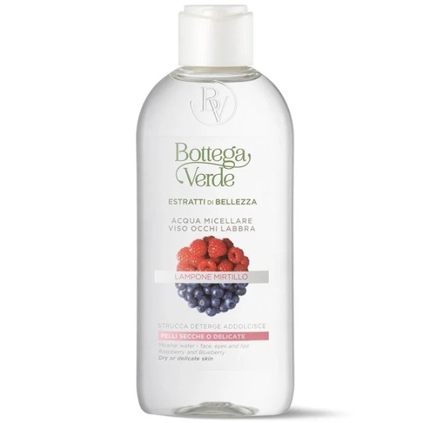 Apa micelara, pentru ten uscat si sensibil, cu afine si zmeura - Estratti di Bellezza, 200 ML