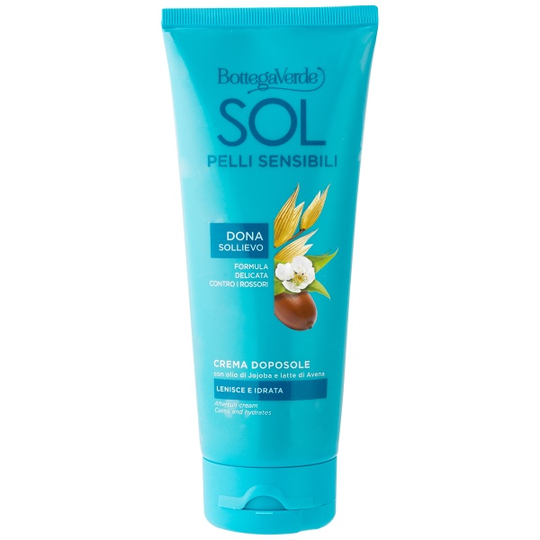 Crema dupa plaja, hidratanta, cu ulei de Jojoba si lapte de ovaz - Sol Pelli Sensibili, 200 ML