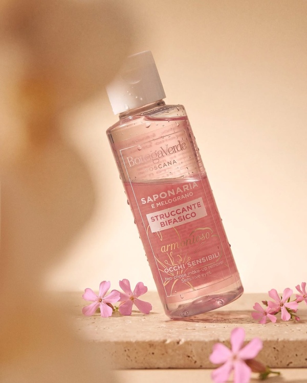 Demachiant Bifazic, waterproof pentru ten sensibil cu Saponaria de origine toscana - Saponaria, 100 ML - Img 2