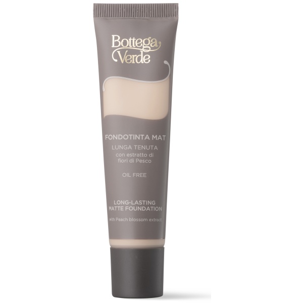 Fond de ten de lunga durata, cu efect mat, cu extract de flori de piersic, nude, 30 ML - Img 1