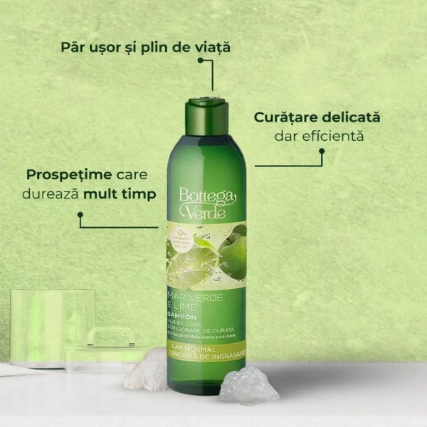 Sampon 2 in 1 purificator si hidratant, cu extract de lime si mar verde - Mela Verde, 250 ML - Img 3
