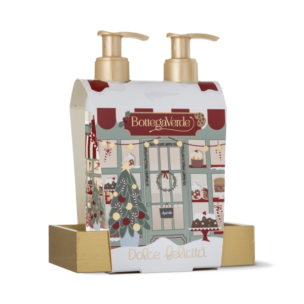 Set cadou Craciun, hidratare maini, cu aroma de caramel sarat si alune - Dolce Felicità, 150 ML, 150 ML