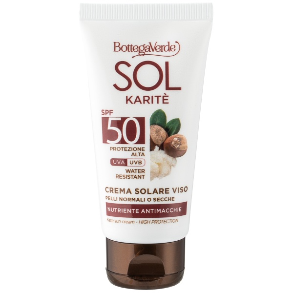 Crema hidratanta pentru fata, cu unt de shea, SPF 50 - Sol Karite, 50 ML