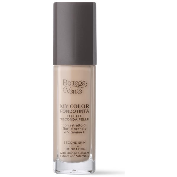 Fond de ten, efect de piele perfecta, cu extract de floare de portocal si Vitamina A, natural - My color, 30 ML