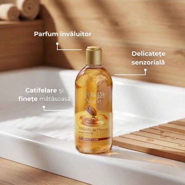 Gel de dus hranitor cu ulei de Argan, Argan del Marocco, 400 ML - Img 3