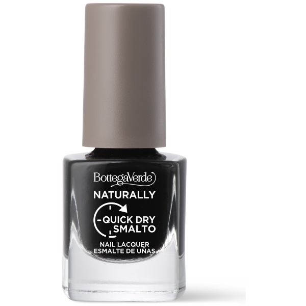 Lac de unghii cu uscare rapida, negru - Naturally, 5 ML