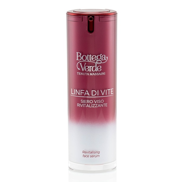 Ser revitalizant, pentru toate tipurile de ten, cu seva din vita de vie si complex de struguri rosii de la Palazzo Massaini - Linfa di Vite, 25 ML
