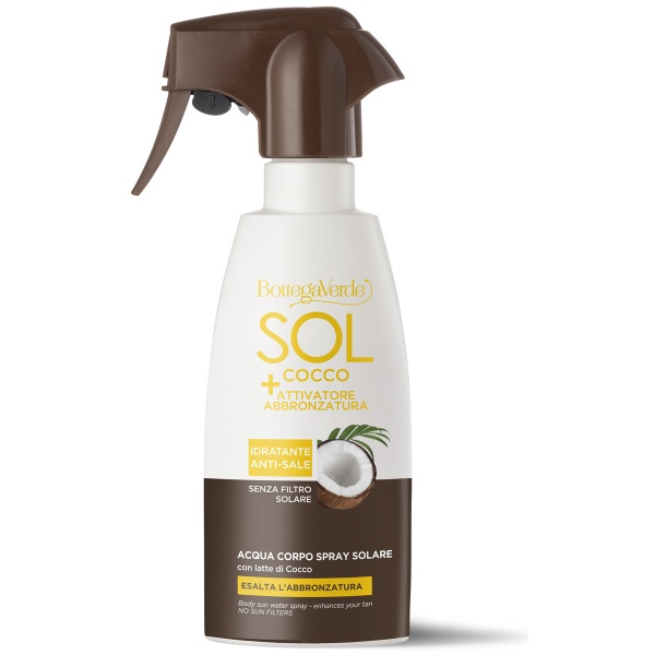 Spray de corp pentru intensificarea bronzului, cu lapte de cocos, 200 ML