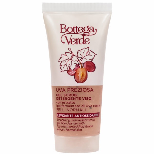 Travel size gel de curatare pentru fata, cu extract hiperfermentat de struguri rosii - Uva Preziosa, 20 ML