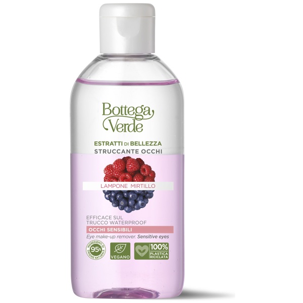 Demachiant pentru ochi sensibili cu zmeura si afine - Estratti di Bellezza, 100 ML