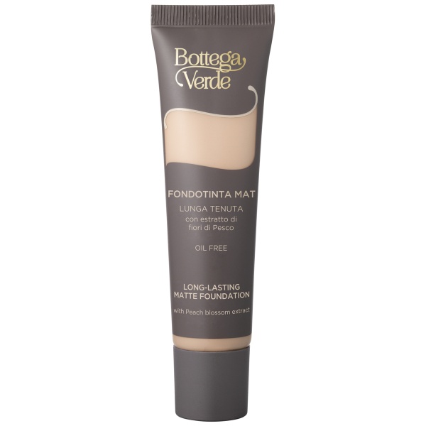 Fond de ten de lunga durata, cu efect mat, cu extract de flori de piersic, natural, 30 ML - Img 1