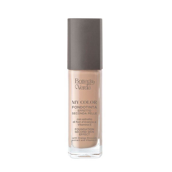 Fond de ten, efect de piele perfecta cu extract de floare de portocal si Vitamina A, fildes, My Color, 30 ML