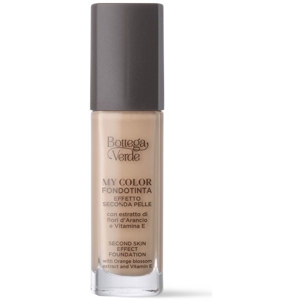 Fond de ten, efect de piele perfecta, cu extract de floare de portocal si Vitamina A, galben miere - Fondotinta My color, 30 ML