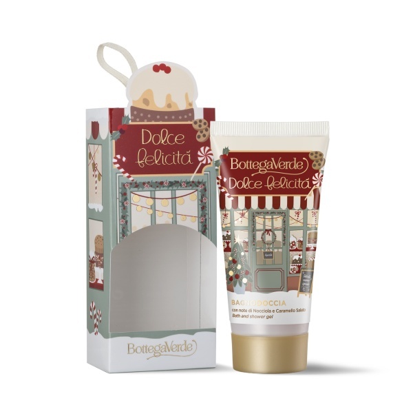Gel de dus mini, hidratant cu extract de nuci si caramel sarat, Dolce Felicità, 50 ML - Img 2