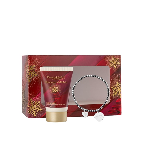 Set cadou Craciun, o crema de maini si o bratara - Zenzero vellutato, 30 ML