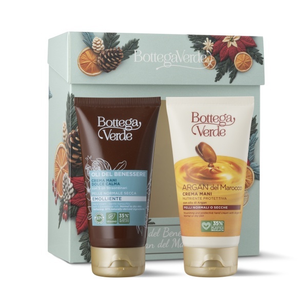 Set cadou femei, hidratare maini, cu arome delicate de argan, Argan del Marocco,2x 75 ML - Img 2
