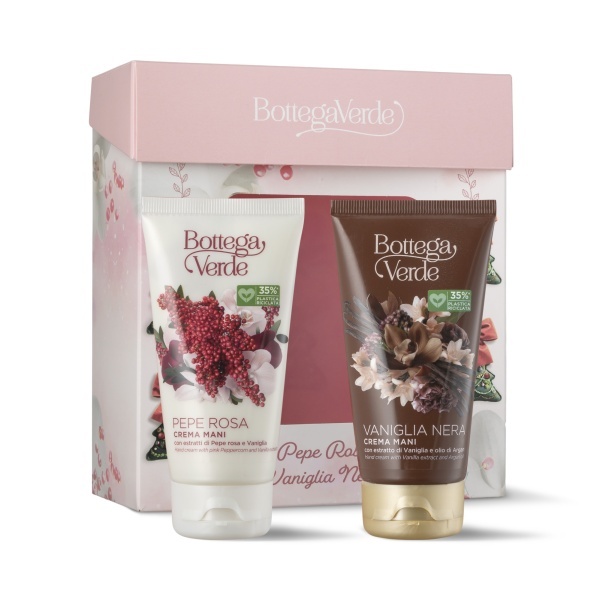 Set cadou hidratare maini, cu extract de piper roz si vanilie neagra, Pepe Rosa, 2x75 ML - Img 2
