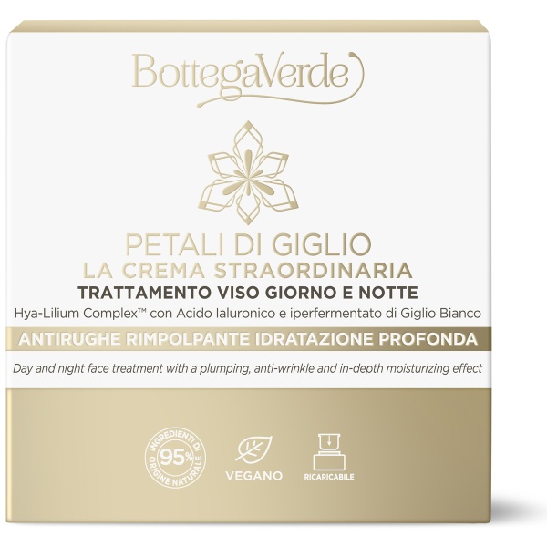 Tratament intens hidratant si antirid de zi si de noapte cu petale de crin si acid hialuronic - Petali Di Giglio, 50 ML - Img 2