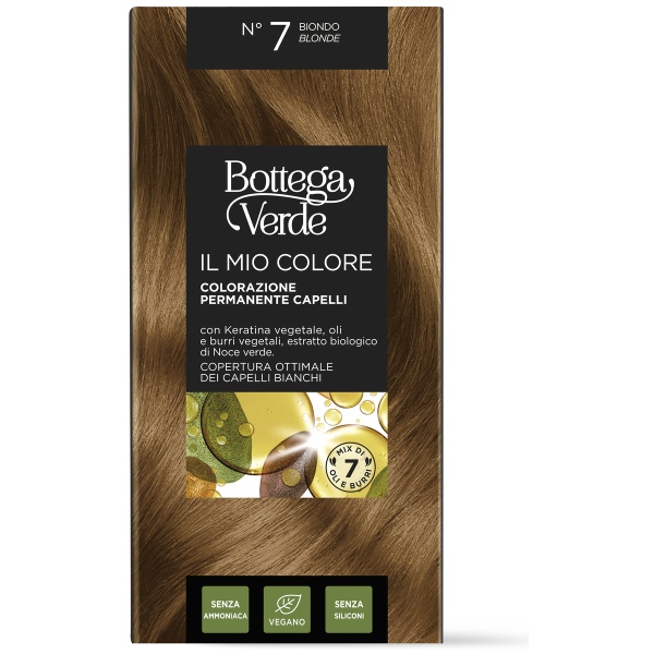 Vopsea de par cu uleiuri naturale si keratina vegetala, blond - Il Mio Colore, 1 buc