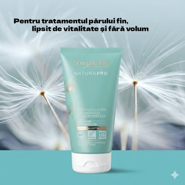 Balsam cu efect de volum, pentru par fin si subtire, cu Fitocolagen si Papadie hiperfermentata - Natura Pro, 150 ML - Img 3