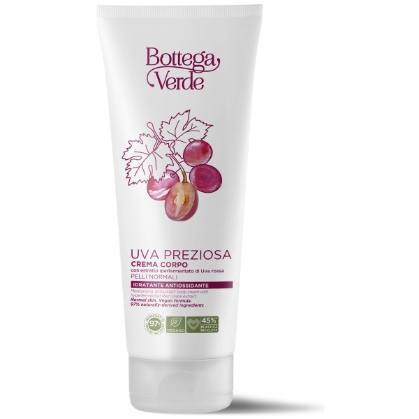 Crema de corp, hidratanta, cu extract hiperfermentat de struguri rosii - Uva Preziosa, 200 ML