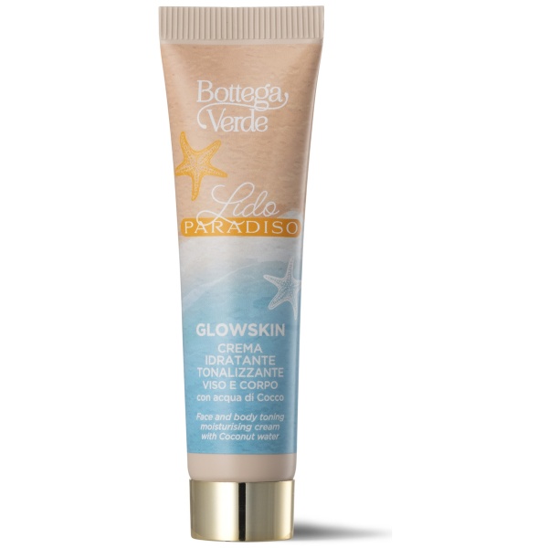 Crema Iluminatoare si Tonalizanta pentru fata si corp, GlowSkin, cu apa de cocos, Lido Paradiso, 25 ML