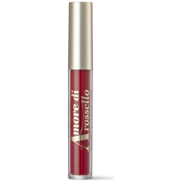 Ruj lichid mat cu efect de volum, cu extract de rodie, Rosu Amarant - Amore di rossetto, 2.5 ML