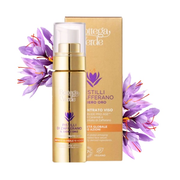 Ser intensiv antirid cu sofran si ceramide - 10 actiuni antirid - Pistilli di Zafferano, 30 ML - Img 2