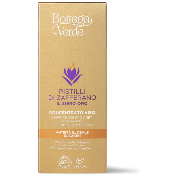 Ser intensiv antirid cu sofran si ceramide - 10 actiuni antirid - Pistilli di Zafferano, 30 ML - Img 3