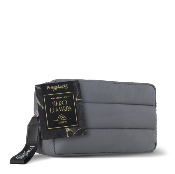 Set cadou barbati, cu aroma de lemn pretios, in ambalaj textil, Nero d'Ambra, 2x200 ML, 20 ML - Img 2