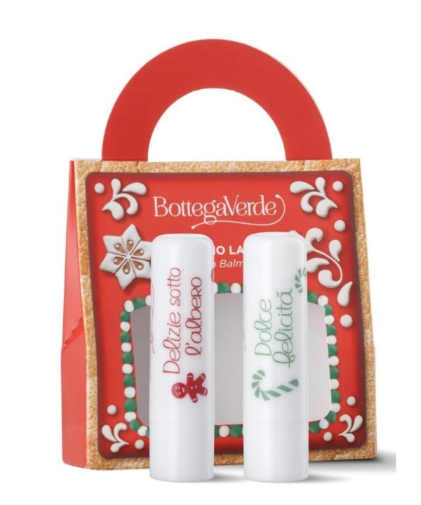 Set cadou Craciun, hidratare intensa, pentru buze, cu arome dulci