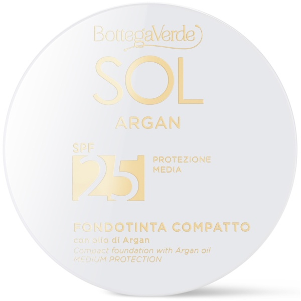 Fond de ten compact cu ulei de argan, SPF 25, bej - Sol Argan, 9 ML - Img 2