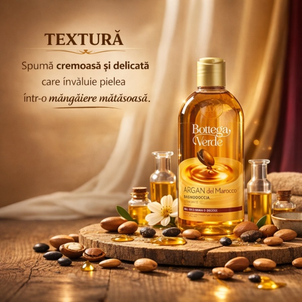 Gel de dus hranitor cu ulei de Argan, Argan del Marocco, 400 ML - Img 4