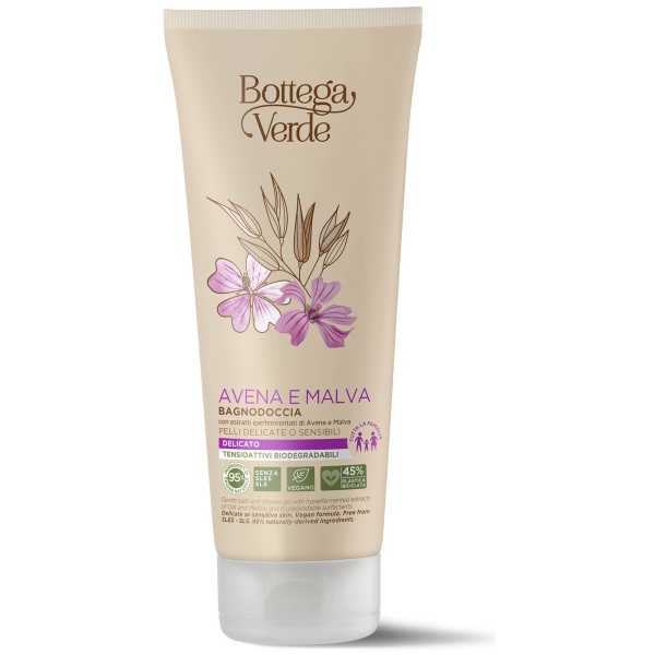 Gel de dus relaxant cu extracte hiperfermentate de ovaz si nalba , Avena e Malva, 200 ML