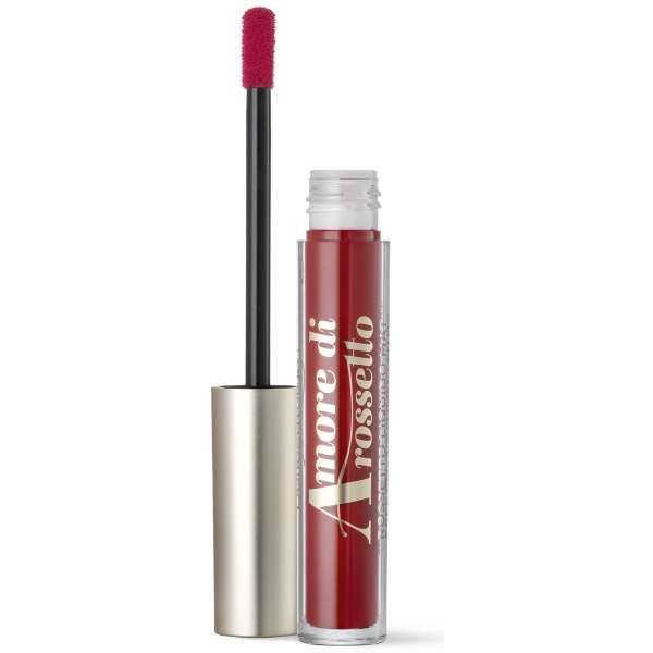 Ruj lichid mat cu efect de volum, cu extract de rodie, Rosu Amarant - Amore di rossetto, 2.5 ML - Img 2