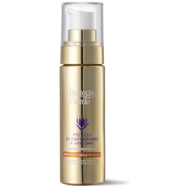 Ser intensiv antirid cu sofran si ceramide - 10 actiuni antirid - Pistilli di Zafferano, 30 ML
