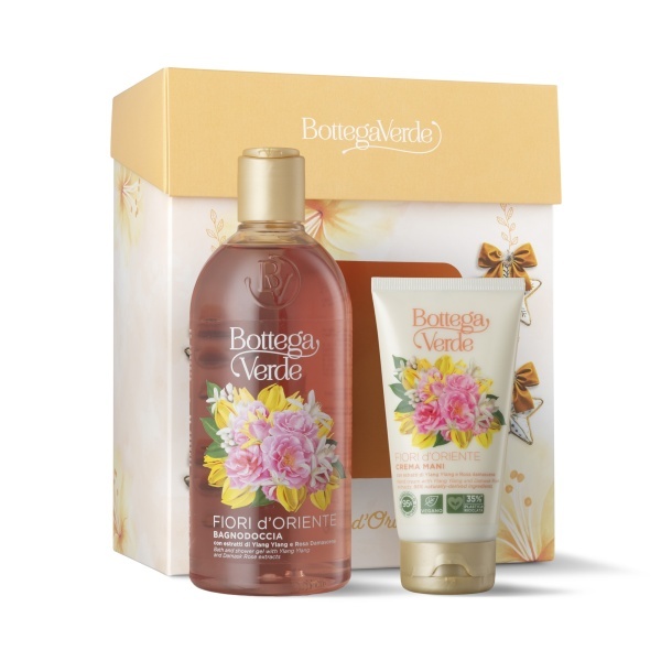 Set cadou ingrijire corp, cu extract de trandafir si Ylang Ylang, Fiori d'Oriente, 400 ML, 75 ML - Img 2