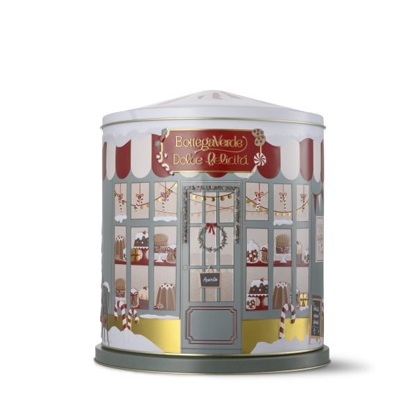 Set cadou ingrijire delicata Dolce Felicità, cu arome festive de alune si caramel sarat, in cutie metalica muzicala, 250 ml, 2 x 150 ml, 50 ml, 30 ml, 4 ml - Img 2