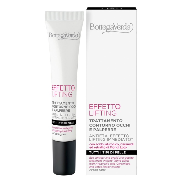 Tratament lifting pentru ochi si pleoape, cu acid hialuronic, ceramide si extract de flori de lotus - Effetto Lifting, 15 ML