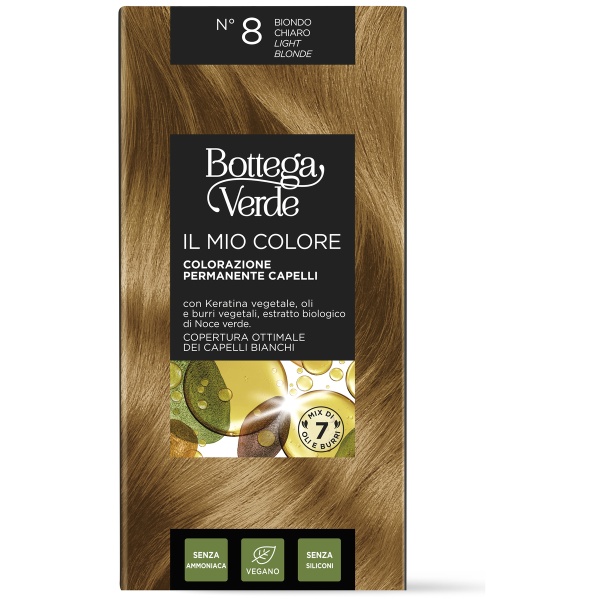 Vopsea de par cu uleiuri naturale si keratina vegetala, blond natural deschis - Il Mio Colore