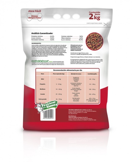 Festival de Kanes alimento para perro Adulto / Paquete de 5 bolsas de 2 kg - Img 2
