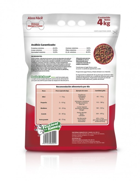 Festival de Kanes alimento para perro Adulto / Paquete de 4 bolsas de 4 kg - Img 2