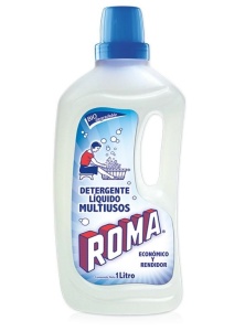 Roma detergente líquido / Caja con 12 botellas de 1 Litro
