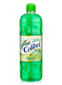 Colibrí limpiador líquido / Caja con 12 botellas de 1 Litro / Aroma Limón de Colima.