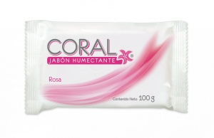 Jabón de tocador Coral Rosa/ Caja con 30 piezas de 100g