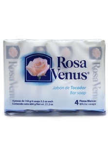 Rosa Venus blanco / Caja con 10 paquetes de 4 piezas de 150g c/u