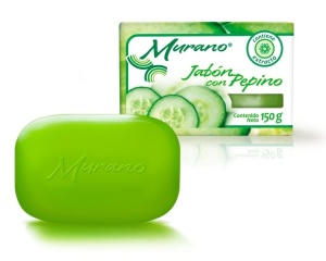 Jabón de tocador Murano con pepino / Caja con 40 piezas de 150g