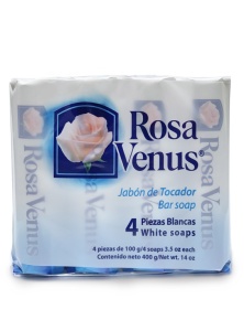 Rosa Venus blanco / Caja con 15 paquetes de 4 piezas de 100g c/u