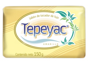 Tepeyac amarillo jabón de tocador de lujo / Caja con 40 piezas de 150g
