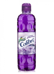 Colibrí limpiador líquido / Caja con 24 botellas de 500 ml / Aroma Lila Silvestre.